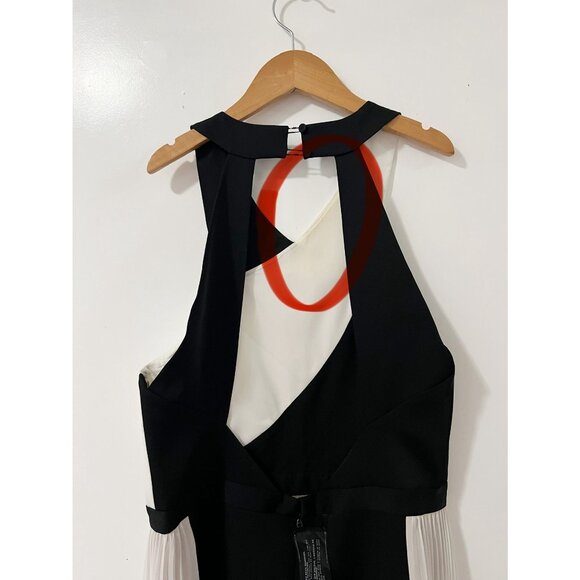 BcbgMaxAzria Delilah Color Blocked Pleated Dress Size 12 Party Cocktail - Picture 5 of 11
